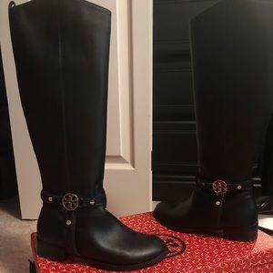 Black Tory Burch Riding Boots